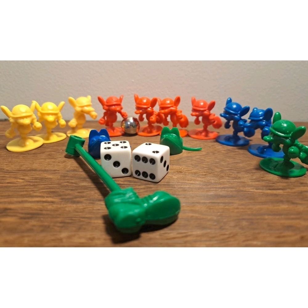 Milton Bradley Mouse Trap Mice Tokens & Die, Ball,Green Boot Replacement Parts